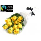 Imogen Stone 10 Yellow Fairtrade Roses