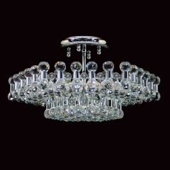 Impex Lighting Ancona Chrome and Crystal Ceiling Light