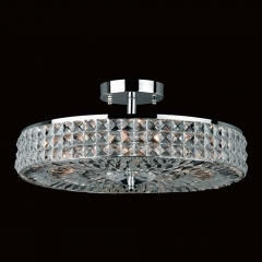 Impex Lighting Cage Flush Crystal Ceiling Light