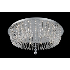 Impex Lighting Flush Strass Crystal Ceiling Light Medium