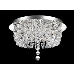 Impex Lighting Flush Strass Crystal Ceiling Light Small