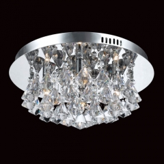 Impex Lighting Parma 4 Light Chrome Crystal Flush Ceiling Light