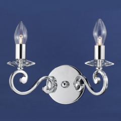 Trieste Double Wall Light in Chrome