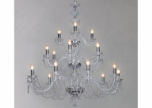 Impex Odette Chandelier, Chrome, 18 Light