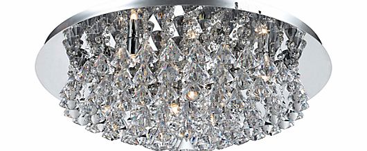 Impex Parma Flush Light, Chrome, 8 Light