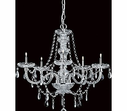 Impex Zara Chandelier, 5 Light