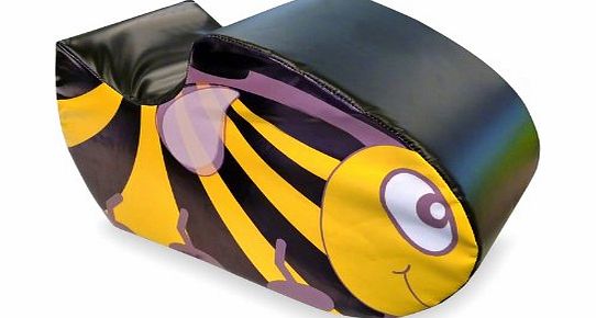Implay Soft Play Childrens Busy Bumble Bee Activity Toy - 610gsm PVC / High Density Foam - Black amp; Yellow - 60cm x 25cm 40cm