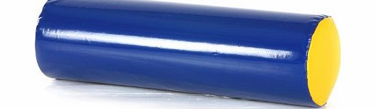 Implay Soft Play Childrens Cylinder Shape Activity Toy - 610gsm PVC / High Density Foam - Blue amp; Yellow - 60cm x 20cm x 20cm