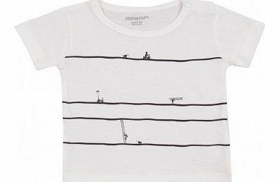 Man & Ladder T-shirt White `1 month,3 months