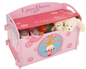 pink toy box with bench with beautiful In the Night Garden design 