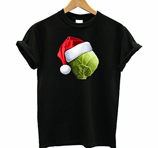 Inct Sprout Hat T Shirt Funny Christmas Festive Present Gift Secret Santa Ideas FoodBlackMens Large