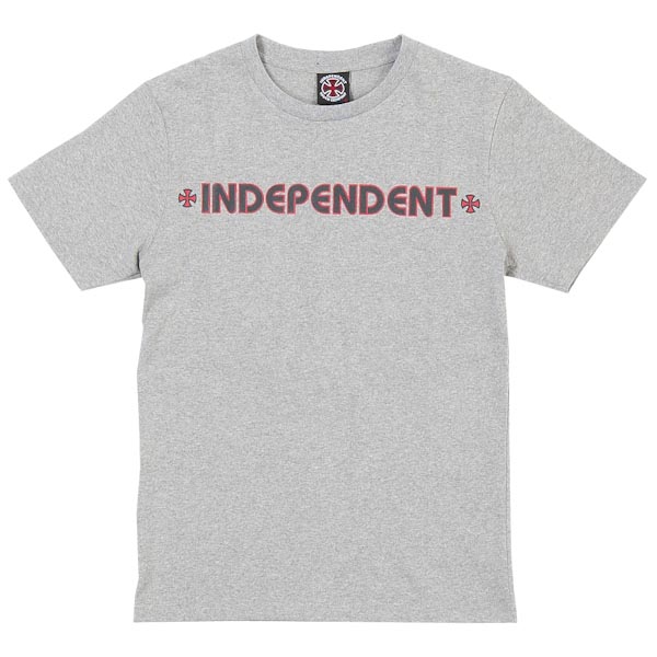 Independent T-Shirt - Bar Cross - Heather Grey