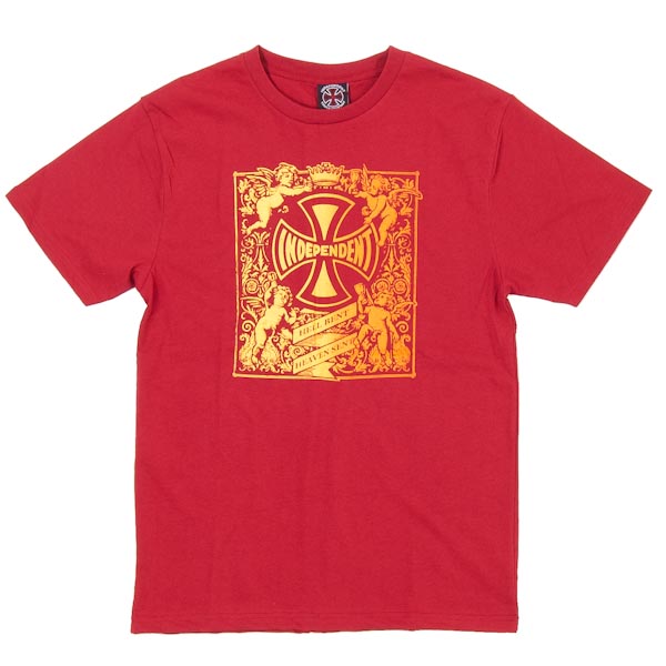Independent T-Shirt - Faded Hell Bent - Cardinal