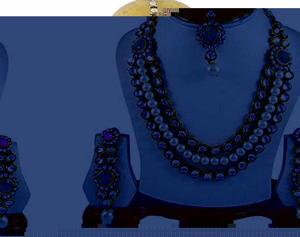 Indianbeautifulart Party Wear Designer Jewelery Bridal Necklace Set Goldtone Indian Ethnic Jewellery for Her