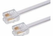 Indigo Banana ADSL Cable 3m RJ11 to RJ11 - High Quality Modem Lead for Broadband Connections - 3 Metres