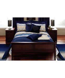 Indigo Cutwork Double Duvet Set - Navy