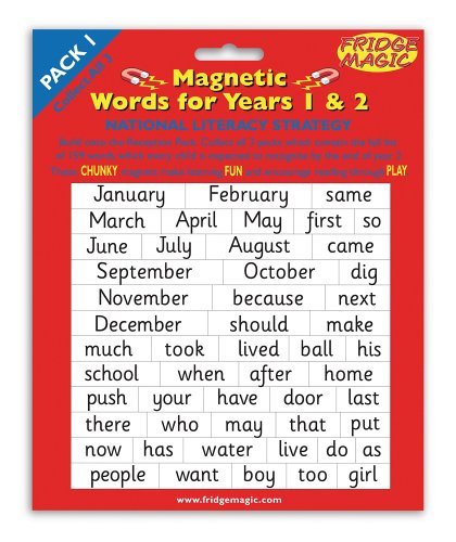 National Literacy Magnetic Words for Years 1&2 PACK 1 Key Stage 1