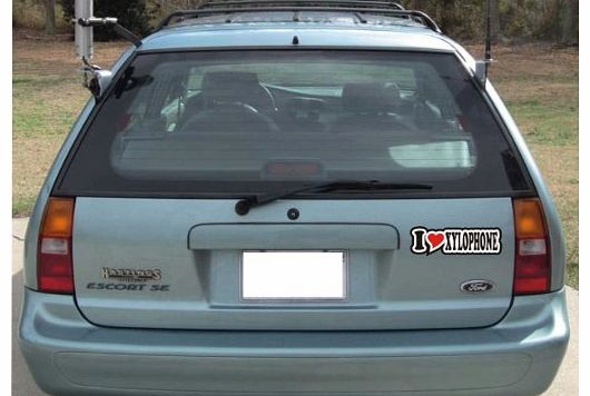 INDIGOS UG I Love Heart Bumper Sticker 15 cm I LOVE XYLOPHONE