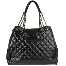 Indy C Large Black Quilted Traveller/ City Bag