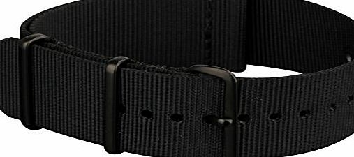 Infantry  Military Black NATO Watch Band Nylon Fabric Strap G10 4 Rings 20mm Divers Heavy Duty Strong #WS-NAT