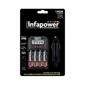 1 Hour Battery Charger + 4 AA 2700mAh