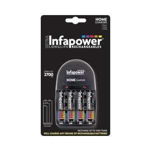Infapower Home Battery Charger   4 AA 2700mAh