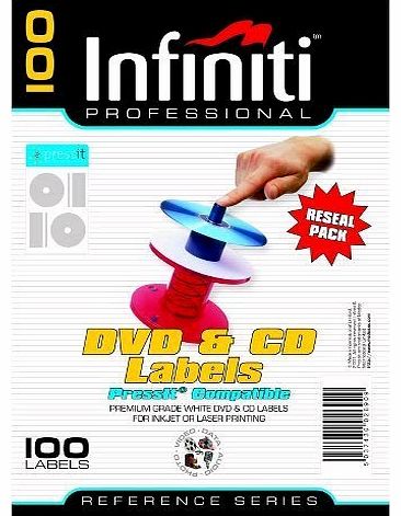 Infiniti A4 Blank White CD Label (100)