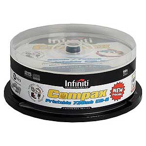 infiniti CD-R Professional 52x(speed) - Printable Discs - Spindle Pack - 25 Discs