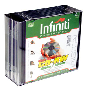 infiniti CD-RW Professional 12x(speed) - 10 Pack