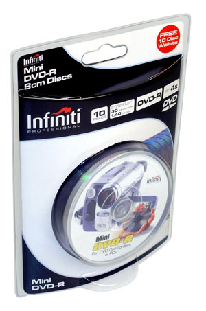 infiniti MINI DVD-R Professional 4x (speed) - 1.4GB - 10 Spindle Pack