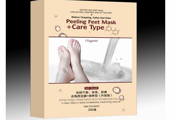 Exfoliating Foot Mask Peeling Feet Masks Pair, Exfoliator, Exfoliater, Exfoliating Scrub, Whitening and Moisturiser, Clear Foot Odour, Remove Hard Dead Skin, Soft Feet, Cleanser, 7 Days Effective
