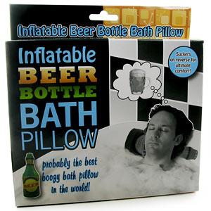 Inflatable Beer Bottle Bath Pillow