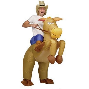 Inflatable Cowboy Fancy Dress Costume