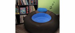Inflatable iMusic Chair II - Black/Blue
