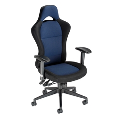 Influx Energize Racer Task Chair - Black Blue