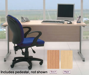 XPD Desk Top Rectangular W1600mm Beech