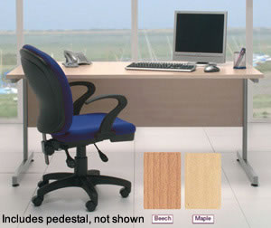XPD Desk Top Rectangular W1600mm Maple