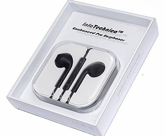 Enhanced High Definition Sound & Build Black Generic New Boxed Earphone Headphone with Volume Remote Control and Microphone compatible with iphone5,4,3 ipad iPod classic, iPod nan
