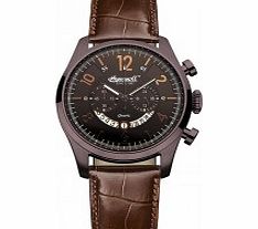 Ingersoll Mens Chelsea Black Brown Watch
