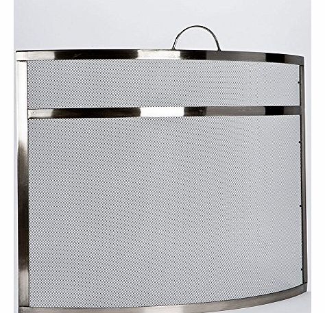  FIRE SAFETY & PROTECTION PEWTER CURVED FIRE GUARD
