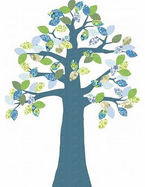 November tree sticker - blue Blue `One size