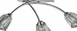 Inlight Darling Cascade Chrome Effect 3 Lamp Ceiling Light