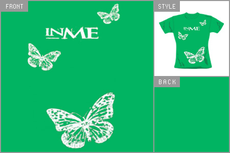 (Kelly Green Butterfly) Fitted T-shirt