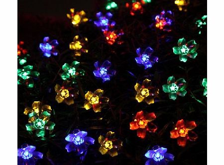 50 LED Solar Outdoor String Lights Christmas Fairy Light Decorative Garden Patio Indoor Party Holiday