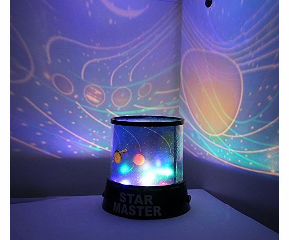 Bedroom Led Night Light Lamp Globe Cosmos Scene Projector Childrens Christmas Lights Gift for Indoor Decoration with Amazing (With USB Cable)