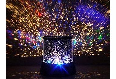 *LED Night Light Projector Lamp With Colorful Sky Star Scene, Bed Side Lamp With USB Cable
