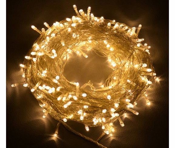 Warm White 300 LED String Fairy Lights For Indoor Wedding Christmas Party Room With UK Plug 8 Modes