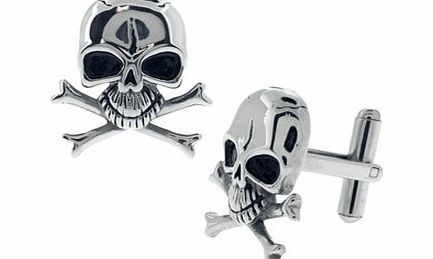 INOX Stainless Steel Skull and Crossbones Cufflinks