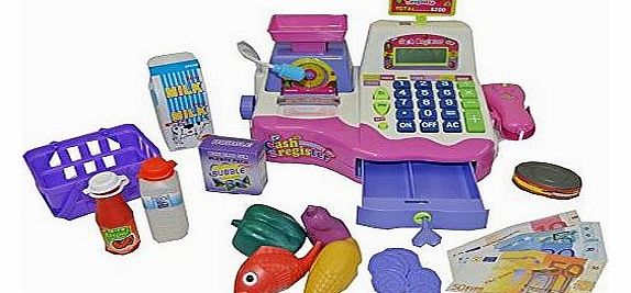 Inside Out Toys Kids Toy Supermarket Till, Cash Register, Shop Till - Pink