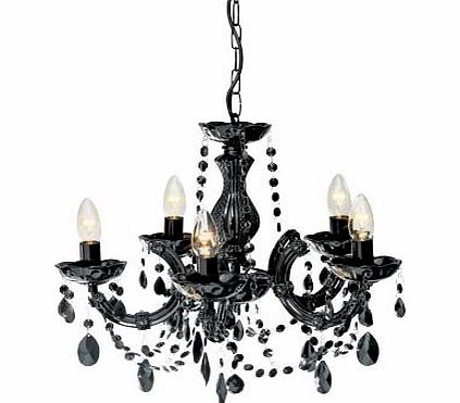 Inspire Chandelier 5 Light Ceiling Fitting - Black